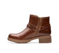 Clarks Premium Hearth Kaylie Botas de moda para mujer, cuero bronceado, 3.5 UK, marrón (Tan Leather), 36.5 EU