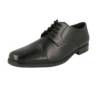 Clarks Premium Howard Cap, Zapatos de Cordones Unisex Adulto, Black Leather, 39 EU
