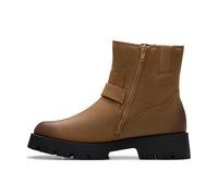 Clarks Premium Ledwick Haley - Botas de moda para mujer, color arena oscura, talla 40, Dark Sand Oily, 40.5 EU