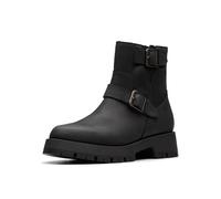 Clarks Premium Ledwick Haley Fashion Boot, Black Oily Lea, 7 UK, Lea aceitosa negra, 40 EU