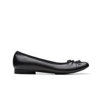 Clarks Premium Loreleigh RAE Ballet Flat, Cuero Negro, 3 UK, Piel Negra, 36 EU