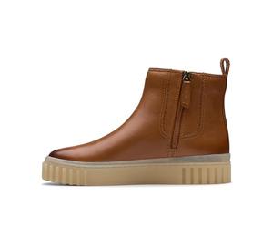 Clarks Premium Mayhill Top Chelsea Bota para mujer, cuero bronceado, 3.5 UK, marrón (Tan Leather), 36.5 EU