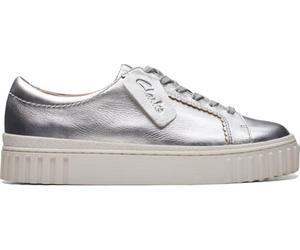 Clarks Premium Mayhill Walk - Tenis para Mujer, Color Plateado metálico, Talla 8 de Reino Unido, Plateado, 41 EU