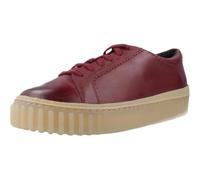 Clarks Premium Mayhill Walk - Tenis para Mujer, Cuero borgoña, Talla 4.5 de Reino Unido, Cuero Borgoña, 37.5 EU