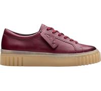 Clarks Premium Mayhill Walk - Tenis para Mujer, Cuero borgoña, Talla 8 de Reino Unido, Cuero Borgoña, 41 EU