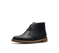 Clarks Premium Men's Shepton Chukka Boot, Piel negra, 45 EU
