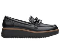 Clarks Premium Mocasines Zylah May para Mujer, Cuero Negro, Talla 40, Piel Negra, 40.5 EU