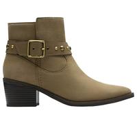 Clarks Premium Morzine Buckle, Botas de Moda Mujer, Gamuza Arena Oscura, 39 EU