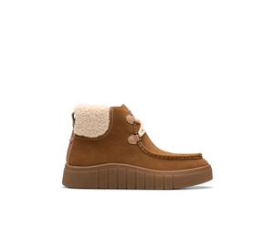 Clarks Premium Mykah Izzy Chukka - Botas para mujer, gamuza marrón oscuro, talla 38, Gamuza marrón oscuro, 38 EU
