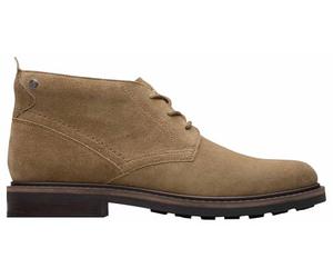 Clarks Premium Newford Mid, Botas Modelo Chukka Hombre, Gamuza Arena Oscura, 44 EU