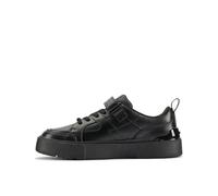 Clarks Premium Oslo Flare O Oxford Flat, Cuero Negro, 1.5 UK, Piel Negra, 34 EU