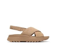 Clarks Premium Sandalias DashLite Wish para mujer, ante beige, talla 7