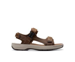 Clarks Premium Sandalias Saltway Edge para hombre, color marrón claro Lea, talla 9