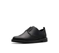 Clarks Premium Shepton Low para Hombre, Cuero Negro, Talla 36, Piel Negra, 39 1/3 EU