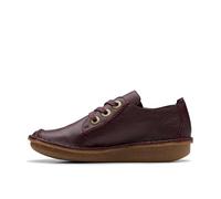 Clarks Premium Zapatos Deportivos Funny Dream para Mujer, Cuero Vino, Talla 4 UK, Cuero Vino, 37 EU
