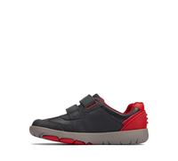 Clarks Rex Play K, Zapatillas, Navy Red Lea, 33 EU
