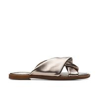 Clarks Reyna Twist - Sandalias sintéticas en tamaño estándar metálico, gris, 38 EU