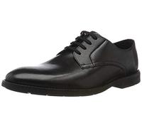 Clarks Ronnie Walk, Zapatos de Cordones Derby Hombre, Piel Negra, 40 EU