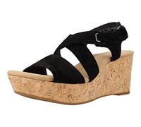 Clarks Rose Way, Sandalias Mujer, Negro, 38 EU