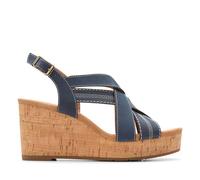 Clarks Sabina Sling, Sandalia Mujer, Navy Nubuck, 42 EU