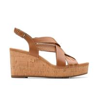 Clarks Sabina Sling, Sandalia Mujer, Tan Leather, 39.5 EU