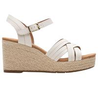 Clarks - Sabina Strap, Sandalia De las mujeres, Cream Leather,