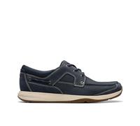 Clarks Sailview Lace, Zapatillas Hombre, Nubuck Azul Marino, 45 EU