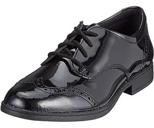 Clarks Sami Walk Y, Zapatos de cordones derby Niñas, Negro (Negro Black Patent), 36 EU