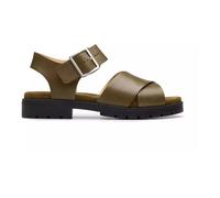 Clarks - Sandalia de Mujer Verde - Confort Premium - Shoes - Mujer - Verde - 37 1/2 EU -