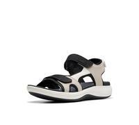 Clarks Sandalia Mira Bay para mujer, color marrón, 37,5 EU, Flint Textil, 40 EU