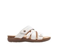 Clarks Sandalias April Willow para mujer, Piel blanca., 41 EU