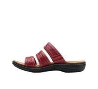 Clarks Sandalias casuales para mujer, rojo (Red Leather), 8 Wide