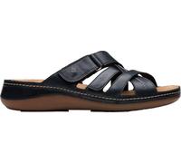 Clarks Sandalias Cecily para mujer, Cuero negro, 9.5 Narrow