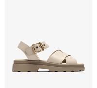 CLARKS Sandalias de piel Orinoco3 Cross. Color Crema
