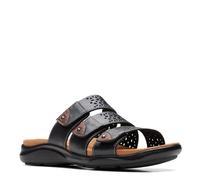 Clarks Sandalias Kilty Walk para mujer, Cuero negro, 6 Wide
