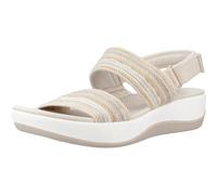 Clarks Sandalias planas Arla StrollFlat para mujer, Beige Combi, 41 EU