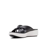 Clarks Sandalias planas Drift Ave para mujer, Negro, 38 EU