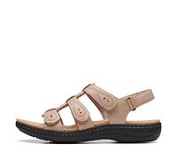 Clarks Sandalias planas Laurieann Vine para mujer, arena cuero, 38 EU