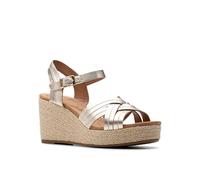 Clarks - Sandalias Sabina Strap para mujer, Champán, 37 EU