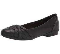 Clarks Sara Clover, Zapatos Tipo Ballet Mujer, Piel Negra, 40 EU Estrecho
