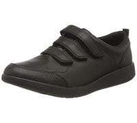 Clarks Scape Sky K Niños, Zapatillas, Niños, Negro Black Leather, 39 EU Ancho