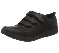 Clarks Scape Sky K Niños, Zapatillas, Niños, Negro Black Leather, 43 EU Ancho
