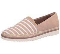 Clarks Serena Paige, Mocasín Plano Mujer, Combinación de Gamuza Textil Arena, 35.5 EU