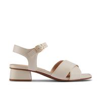 Clarks Serina35 Cross, Sandalia Mujer, Cream Leather, 41 EU