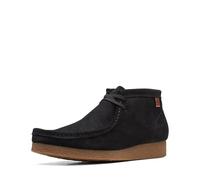 Clarks Shacre Boot, Botas Modelo Chukka Hombre, Gamuza Negra, 41.5 EU Ancho