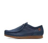 Clarks Shacre II Run, Zapatillas Hombre, Navy Nubuck, 45 EU