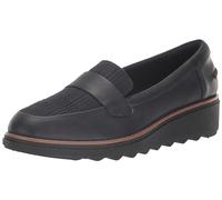 Clarks Sharon Gracie, Mocasín Penny Mujer, Cuero Combi Navy, 40 EU