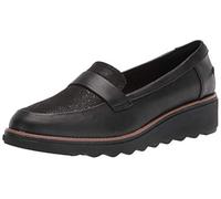 Clarks Sharon Gracie, Mocasín Penny Mujer, Negro Suave, 44 EU