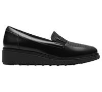 Clarks Sharon Pace - Tenis para Mujer, Cuero Negro, Talla 5, Piel Negra, 38 EU