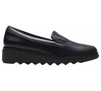 Clarks Sharon Pace - Tenis para Mujer, Piel Azul Marino, Talla 4, Azul Marino (Navy Leather), 37 EU